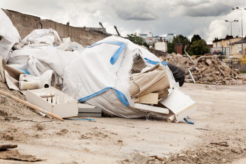 Construction site with waste management practices in Plumstead