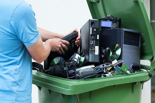 Waste segregation process at a construction site in Plumstead