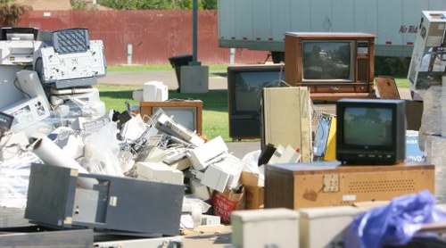 Professional team conducting site clearance