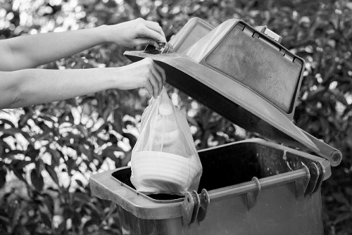 Recycled materials ready for reuse in construction