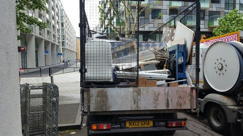 Safety measures for placing a skip on a construction site in Plumstead